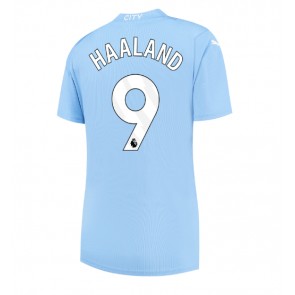 Manchester City Erling Haaland #9 Domaci Dres za Ženska 2023-24 Kratak Rukavima